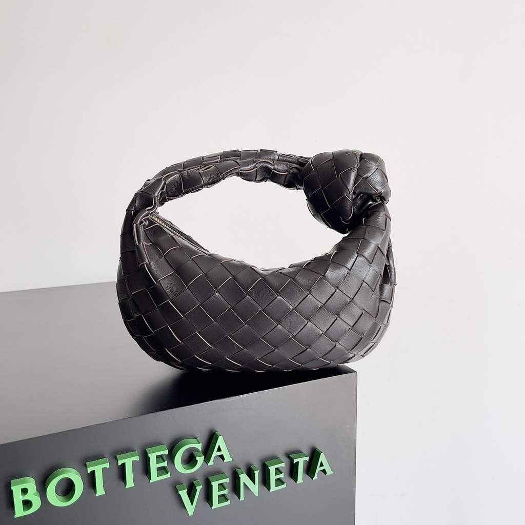 Bottega Veneta Mini Jodie top handle bag 651876 Lambskin Brown