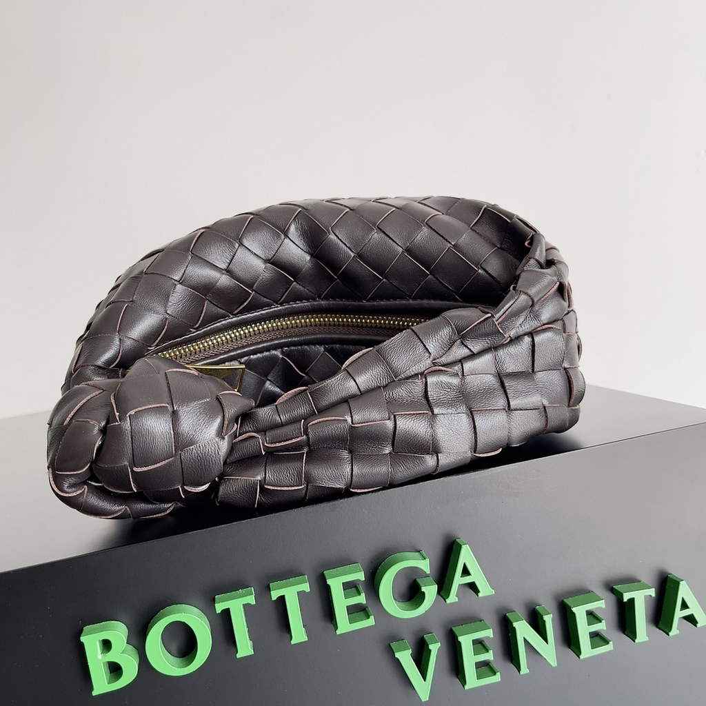 Bottega Veneta Mini Jodie top handle bag 651876 Lambskin Brown
