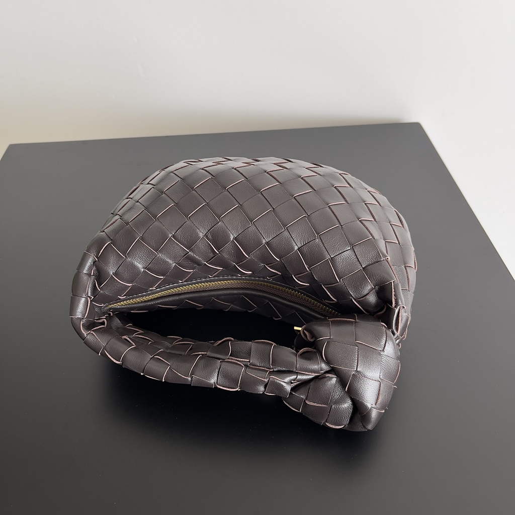 Bottega Veneta Mini Jodie top handle bag 651876 Lambskin Brown