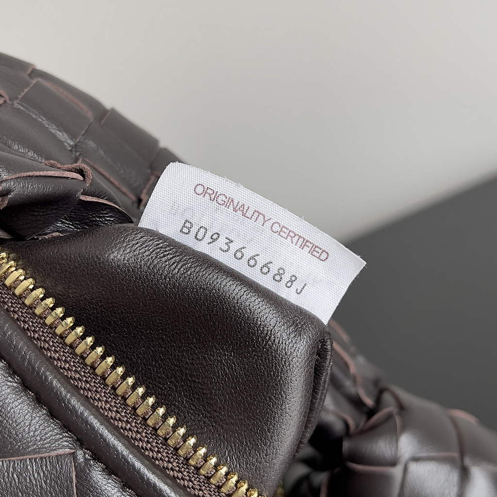 Bottega Veneta Mini Jodie top handle bag 651876 Lambskin Brown
