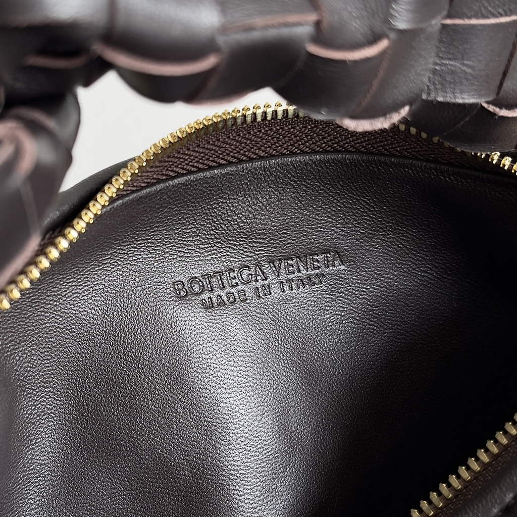 Bottega Veneta Mini Jodie top handle bag 651876 Lambskin Brown