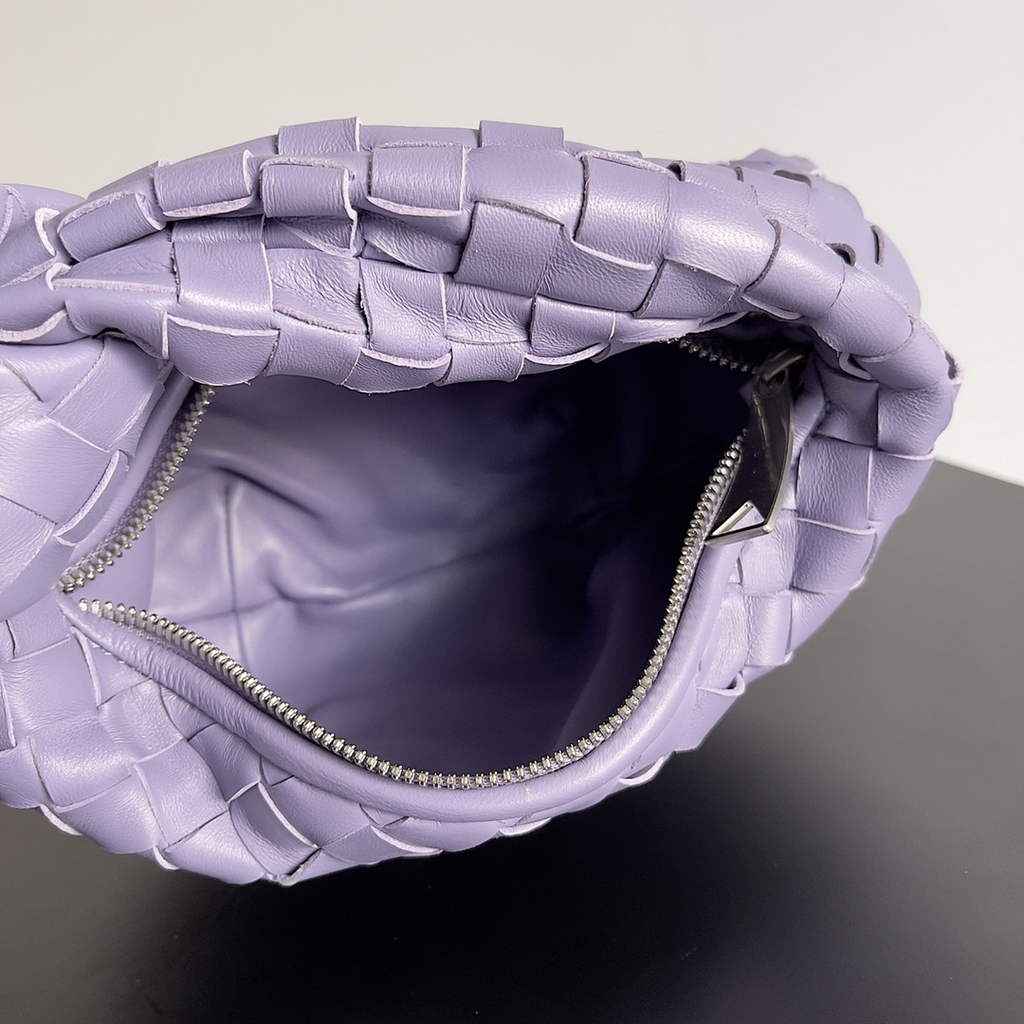 Bottega Veneta Mini Jodie top handle bag 651876 Lambskin Light Purple