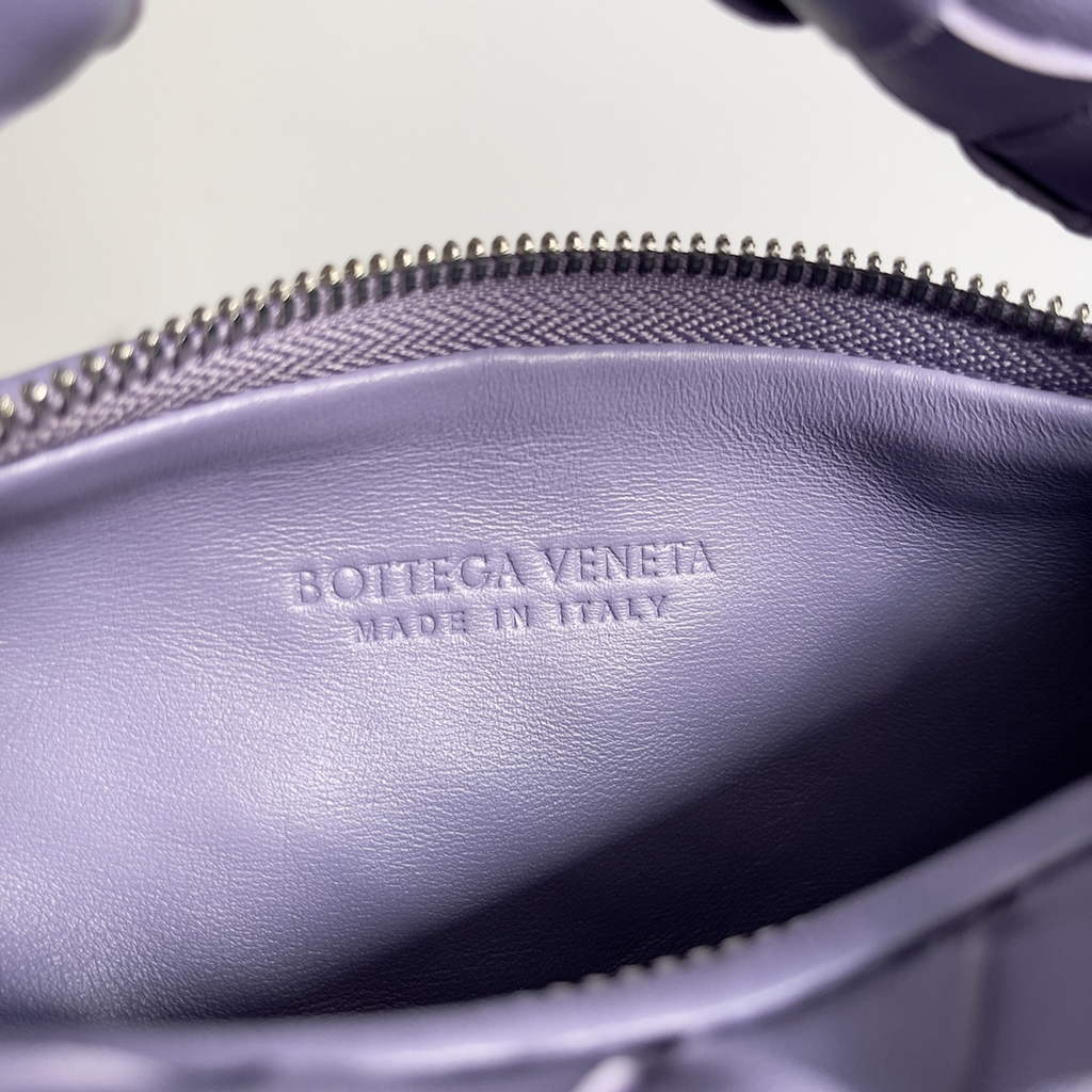 Bottega Veneta Mini Jodie top handle bag 651876 Lambskin Light Purple