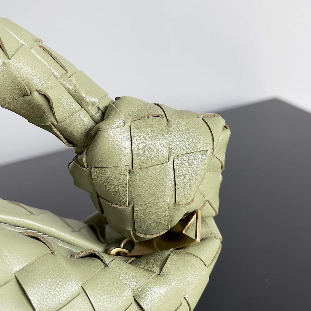 Bottega Veneta Mini Jodie top handle bag 651876 Lamb skin light green