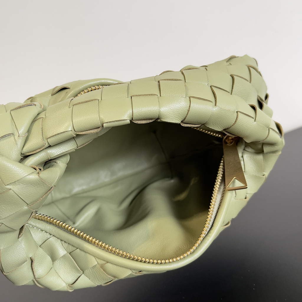 Bottega Veneta Mini Jodie top handle bag 651876 Lambskin Light Green