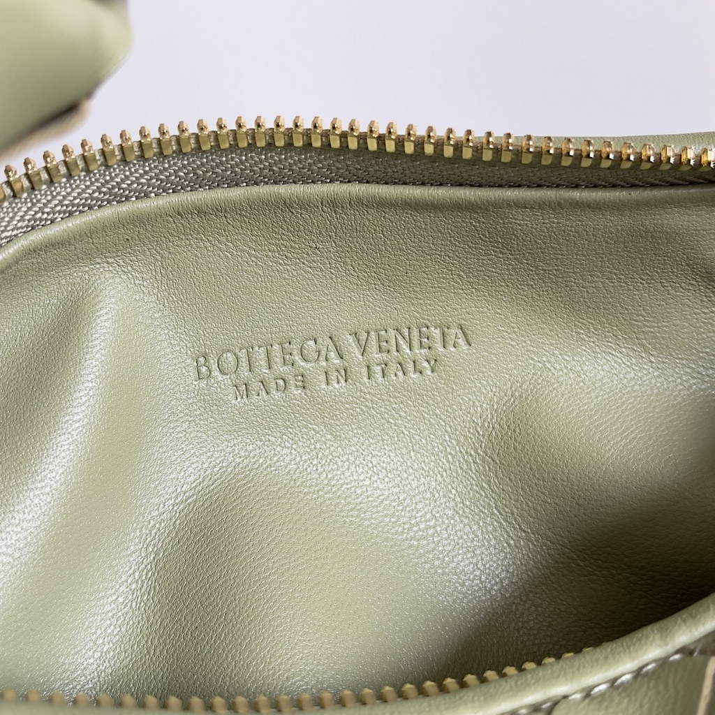 Bottega Veneta Mini Jodie top handle bag 651876 Lambskin Light Green
