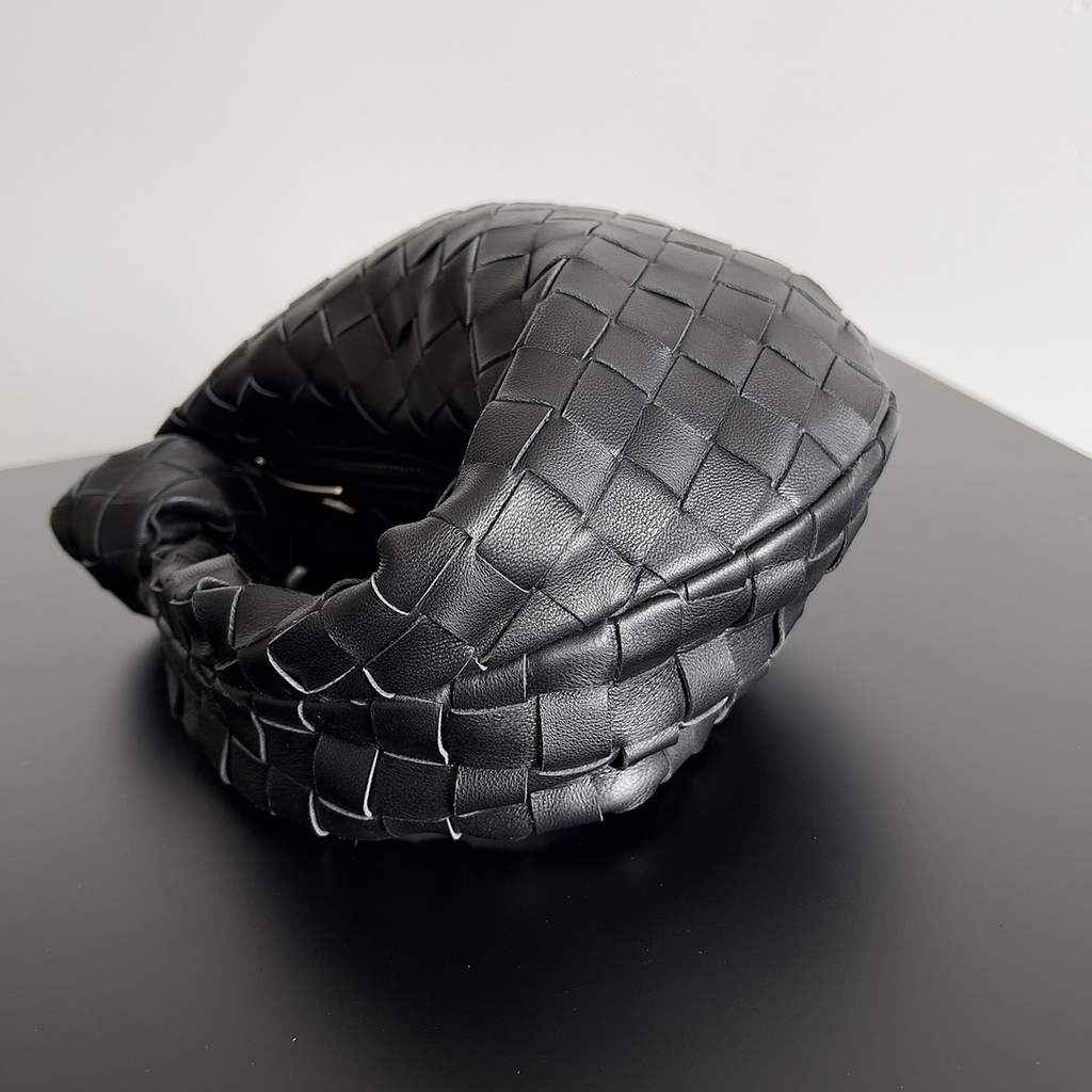 Bottega Veneta Mini Jodie top handle bag 651876 Lamb skin Black