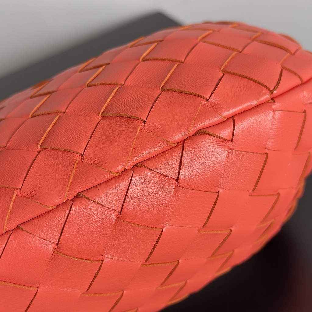 Bottega Veneta Mini Jodie top handle bag 651876 Lambskin Red