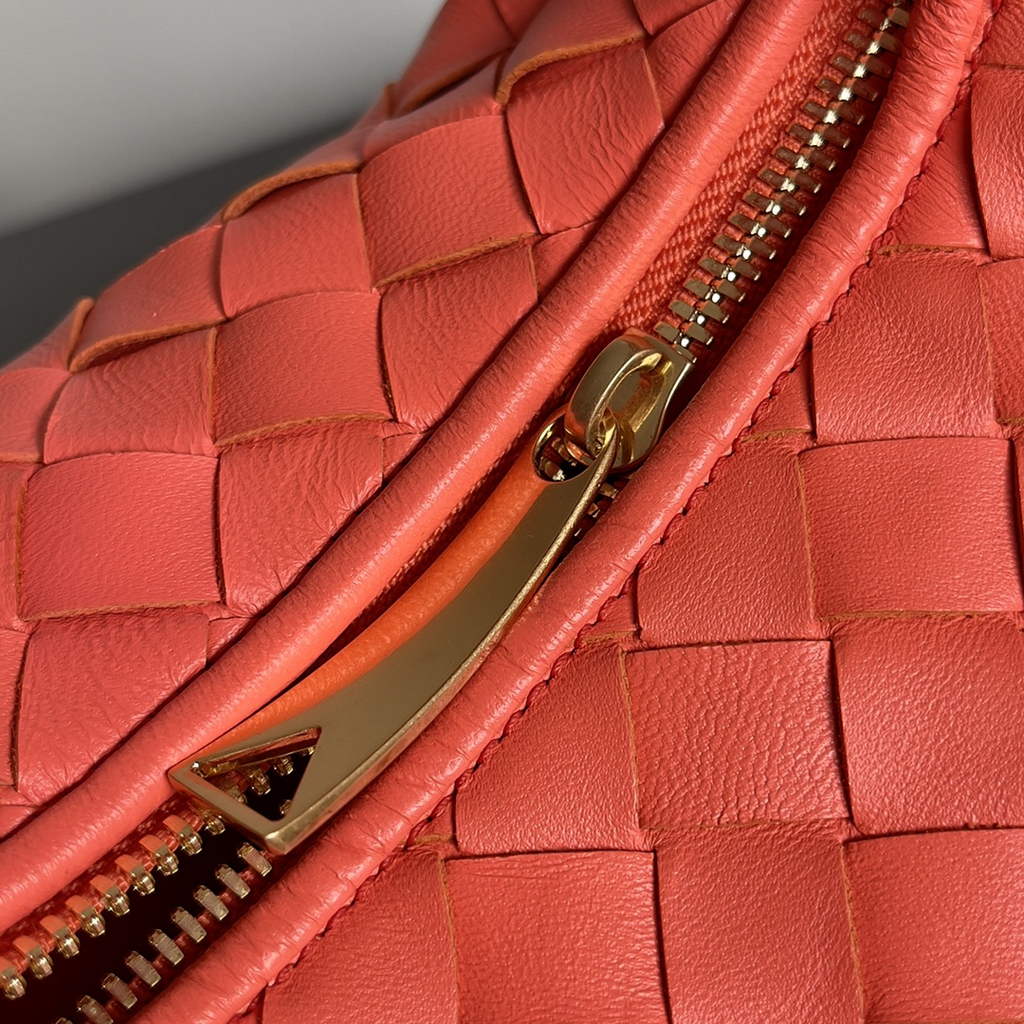 Bottega Veneta Mini Jodie top handle bag 651876 Lambskin Red