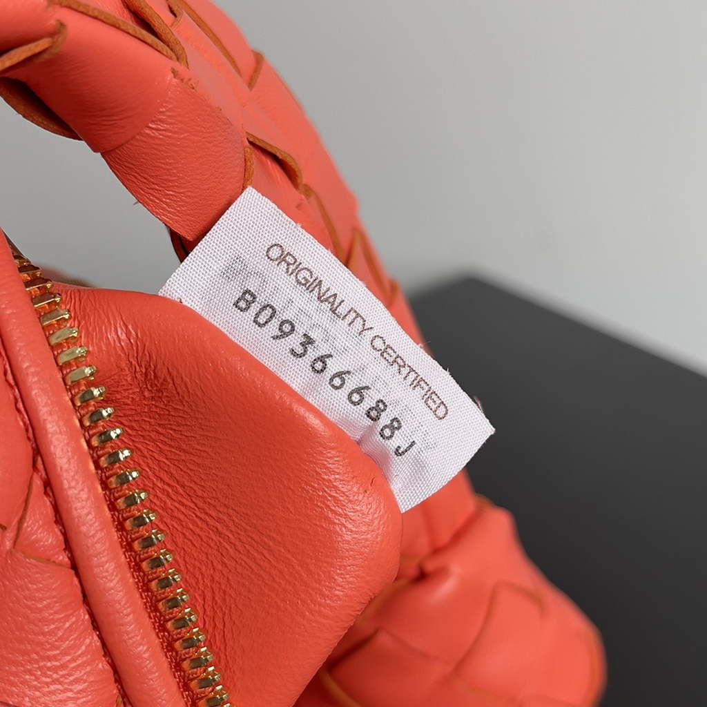 Bottega Veneta Mini Jodie top handle bag 651876 Lambskin Red