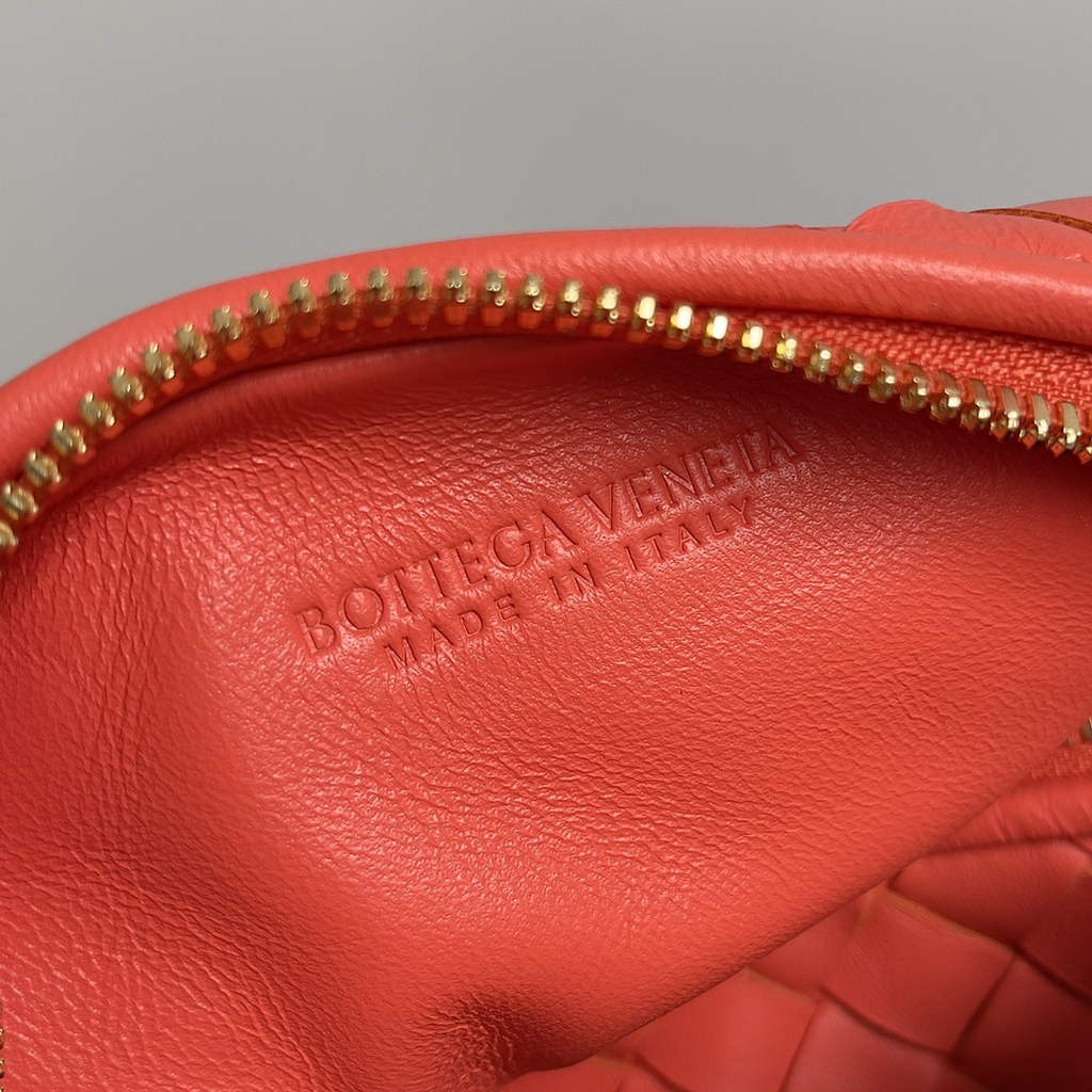 Bottega Veneta Mini Jodie top handle bag 651876 Lambskin Red