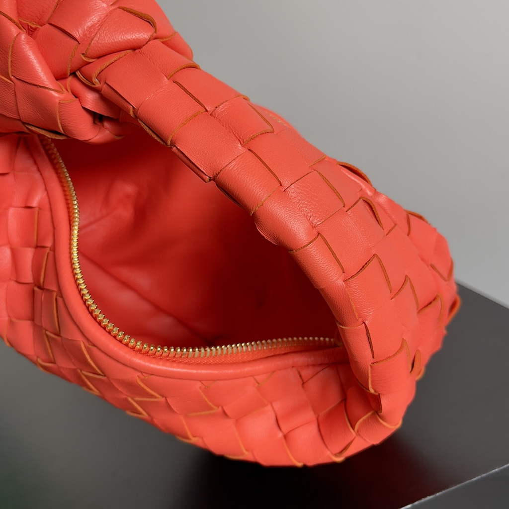 Bottega Veneta Mini Jodie top handle bag 651876 Lambskin Red
