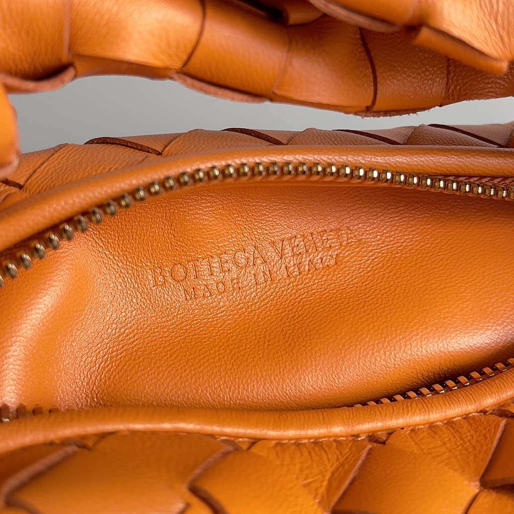 Bottega Veneta Mini Jodie top handle bag 651876 Lambskin Orange