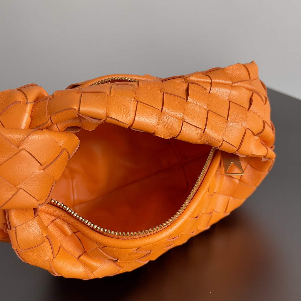 Bottega Veneta Mini Jodie top handle bag 651876 Lambskin Orange