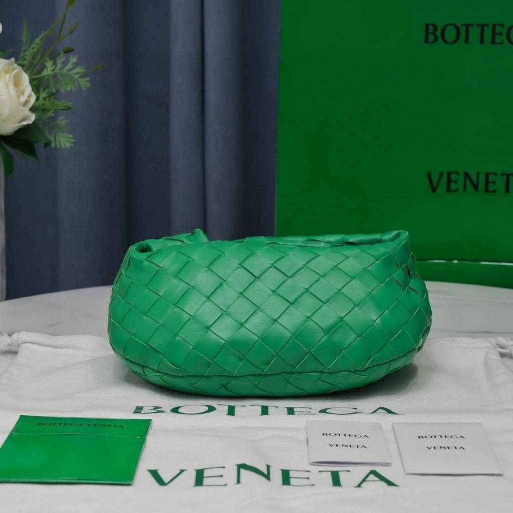 Bottega Veneta Mini Jodie top handle bag 651876 Green Lambskin