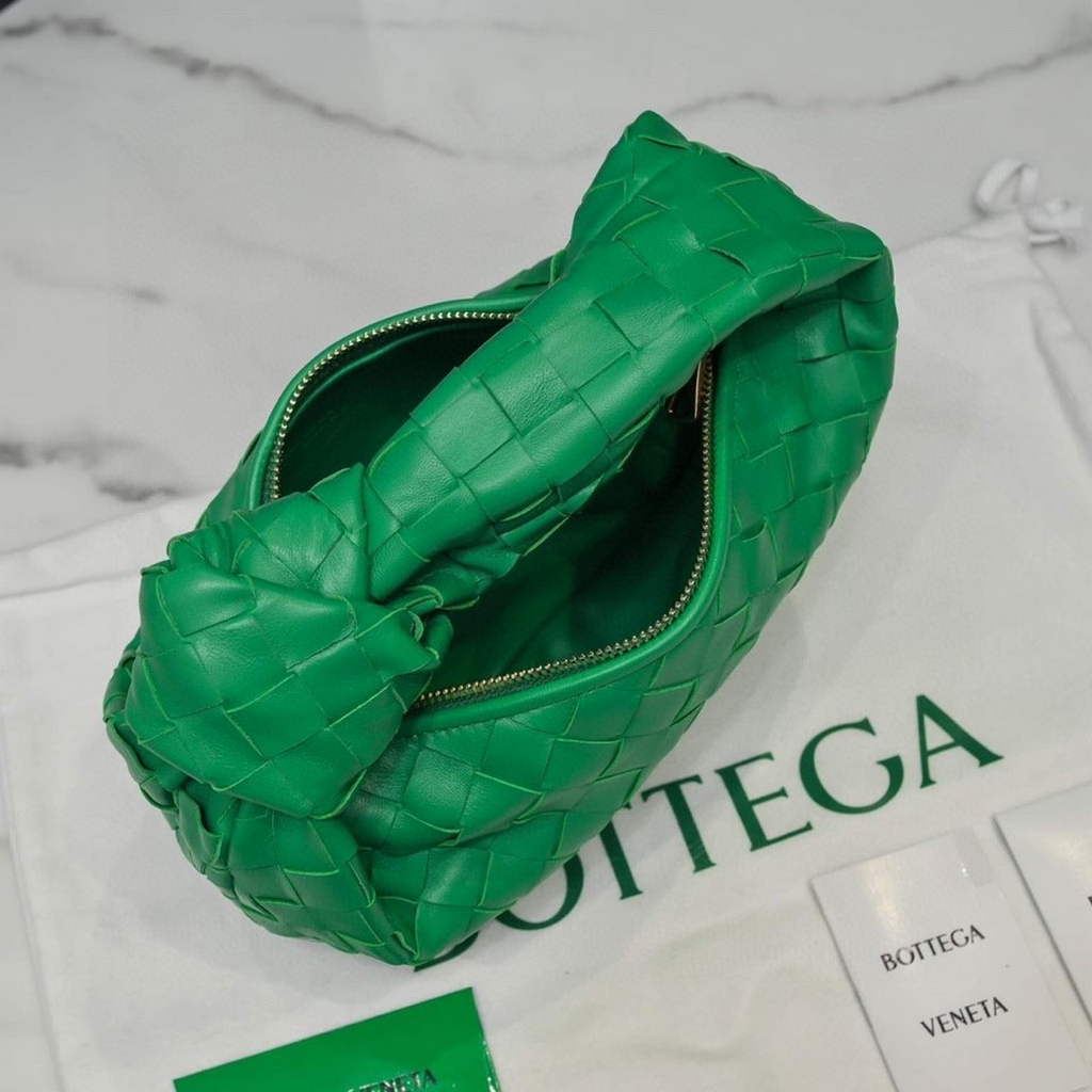 Bottega Veneta Mini Jodie top handle bag 651876 Green Lambskin