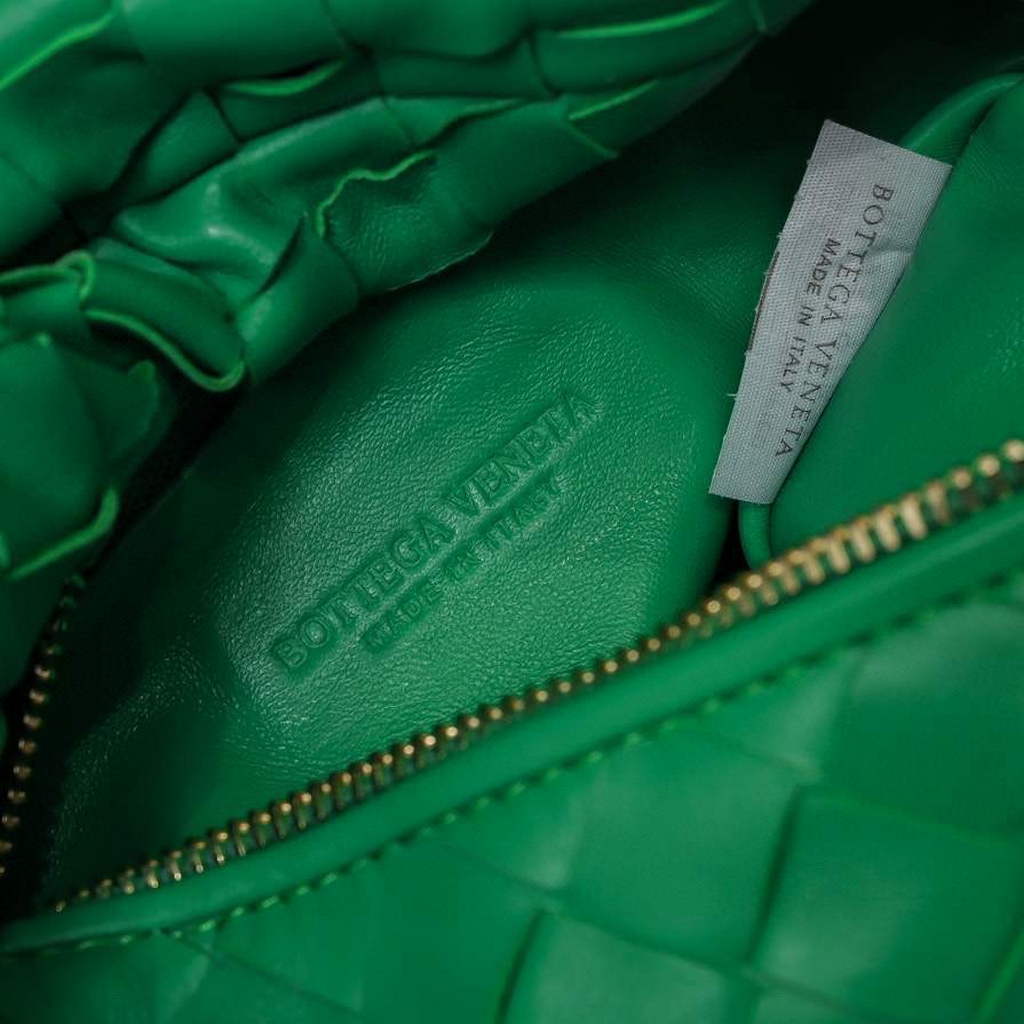 Bottega Veneta Mini Jodie top handle bag 651876 Green Lambskin