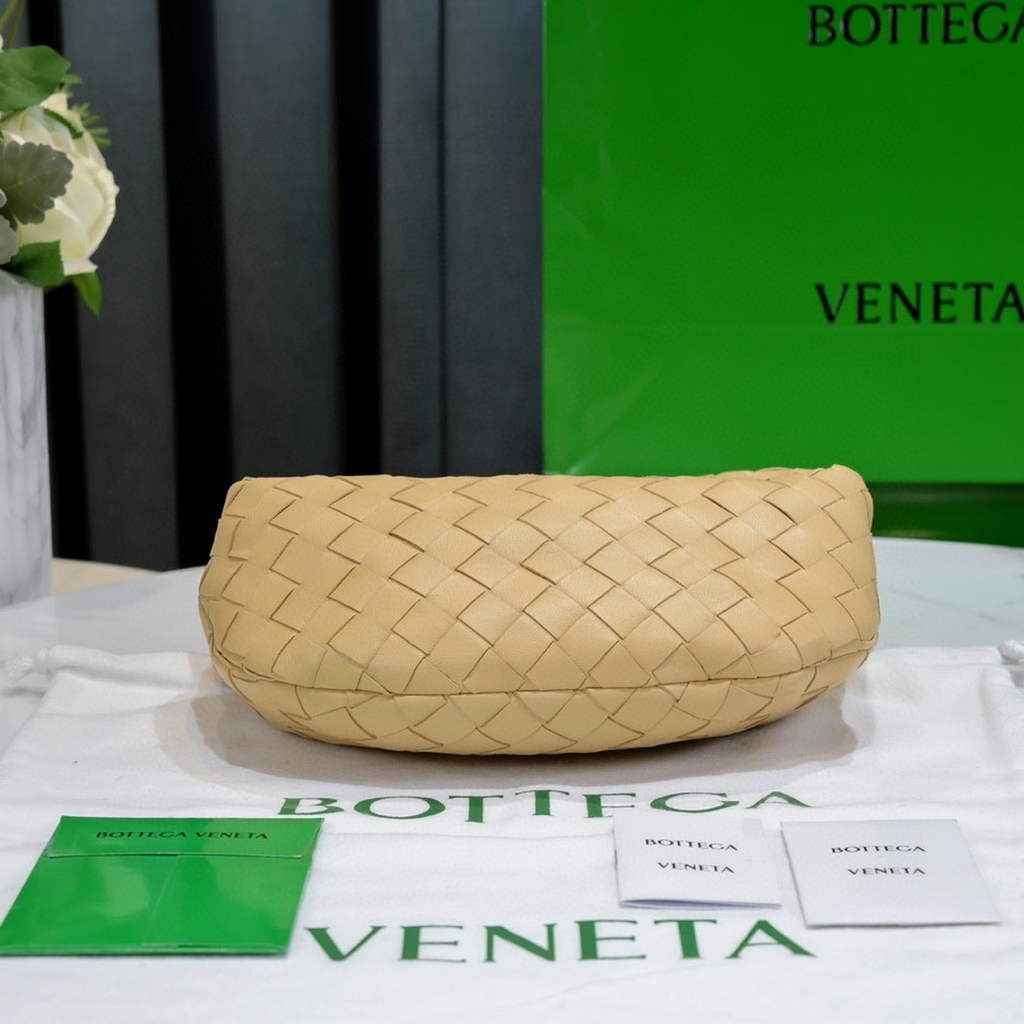 Bottega Veneta Mini Jodie top handle bag 651876 Lambskin Dark Beige