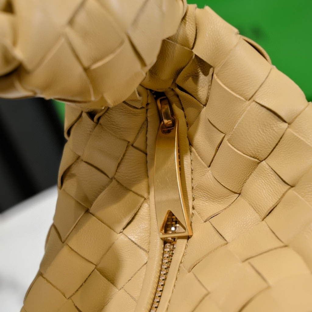 Bottega Veneta Mini Jodie top handle bag 651876 Lambskin Dark Beige