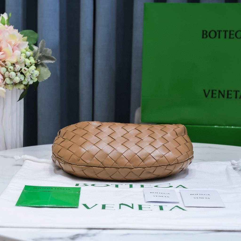 Bottega Veneta Mini Jodie top handle bag 651876 Brown Lambskin