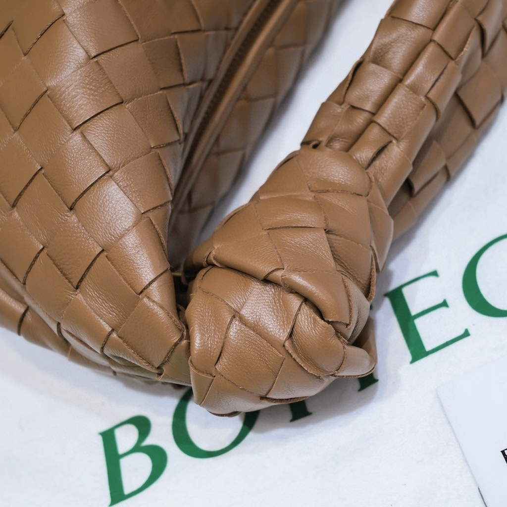 Bottega Veneta Mini Jodie top handle bag 651876 Brown Lambskin