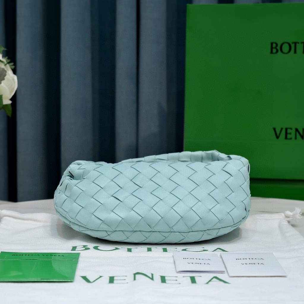Bottega Veneta Mini Jodie top handle bag 651876 light blue Lambskin
