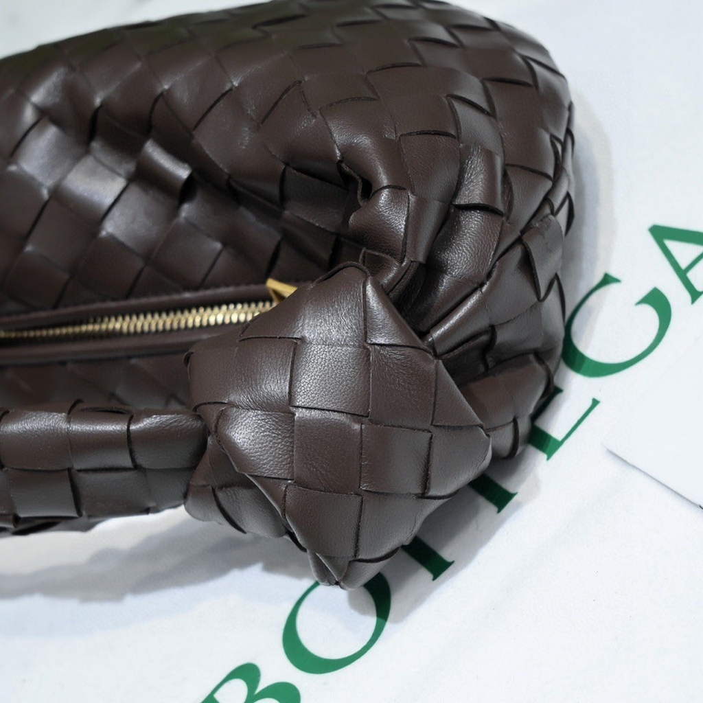 Bottega Veneta Mini Jodie top handle bag 651876 Lambskin Coffee