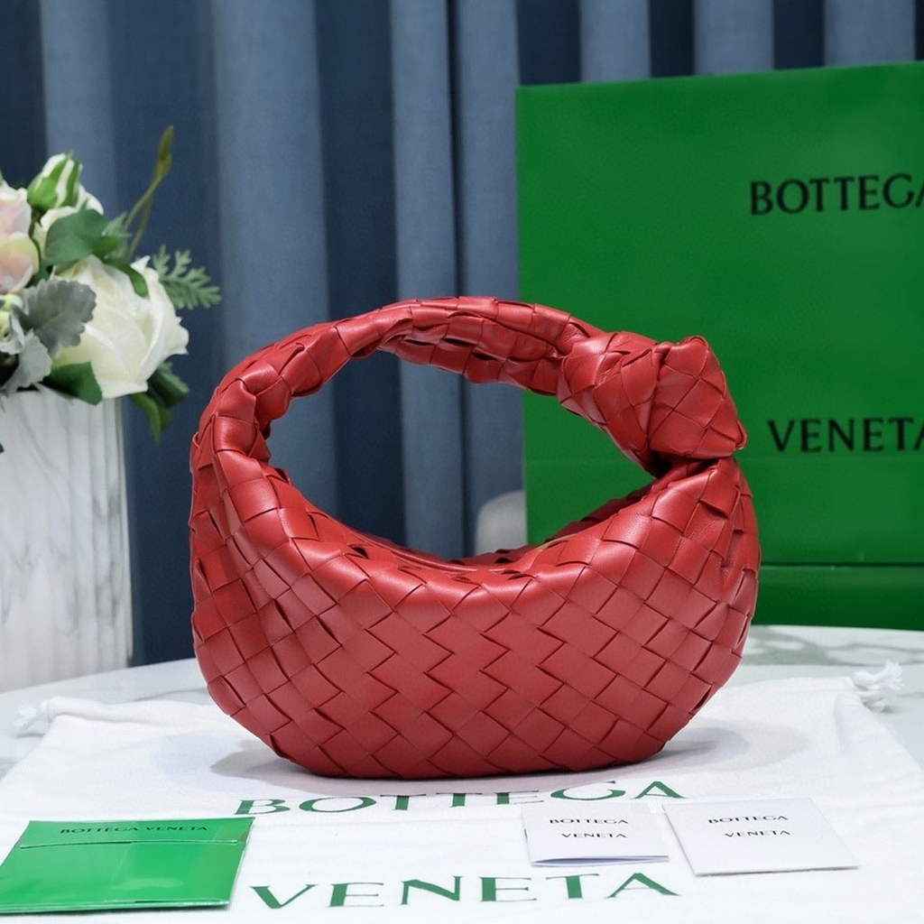 Bottega Veneta Mini Jodie top handle bag 651876 Red Lambskin
