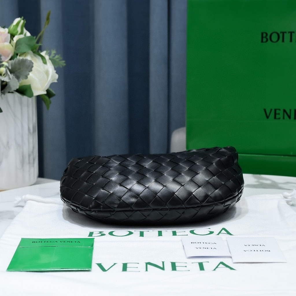 Bottega Veneta Mini Jodie top handle bag 651876 Black Lambskin