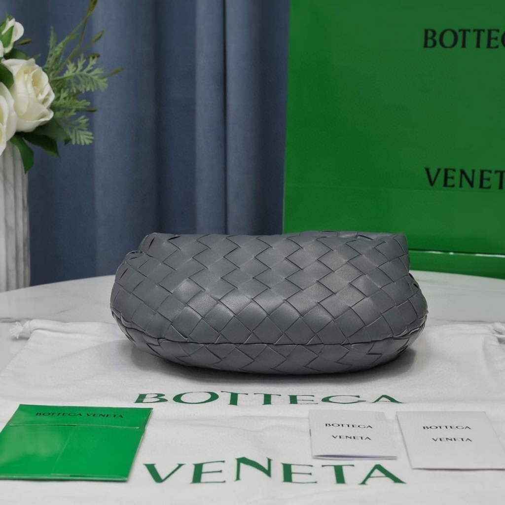 Bottega Veneta Mini Jodie top handle bag 651876 Dark Gray Lambskin