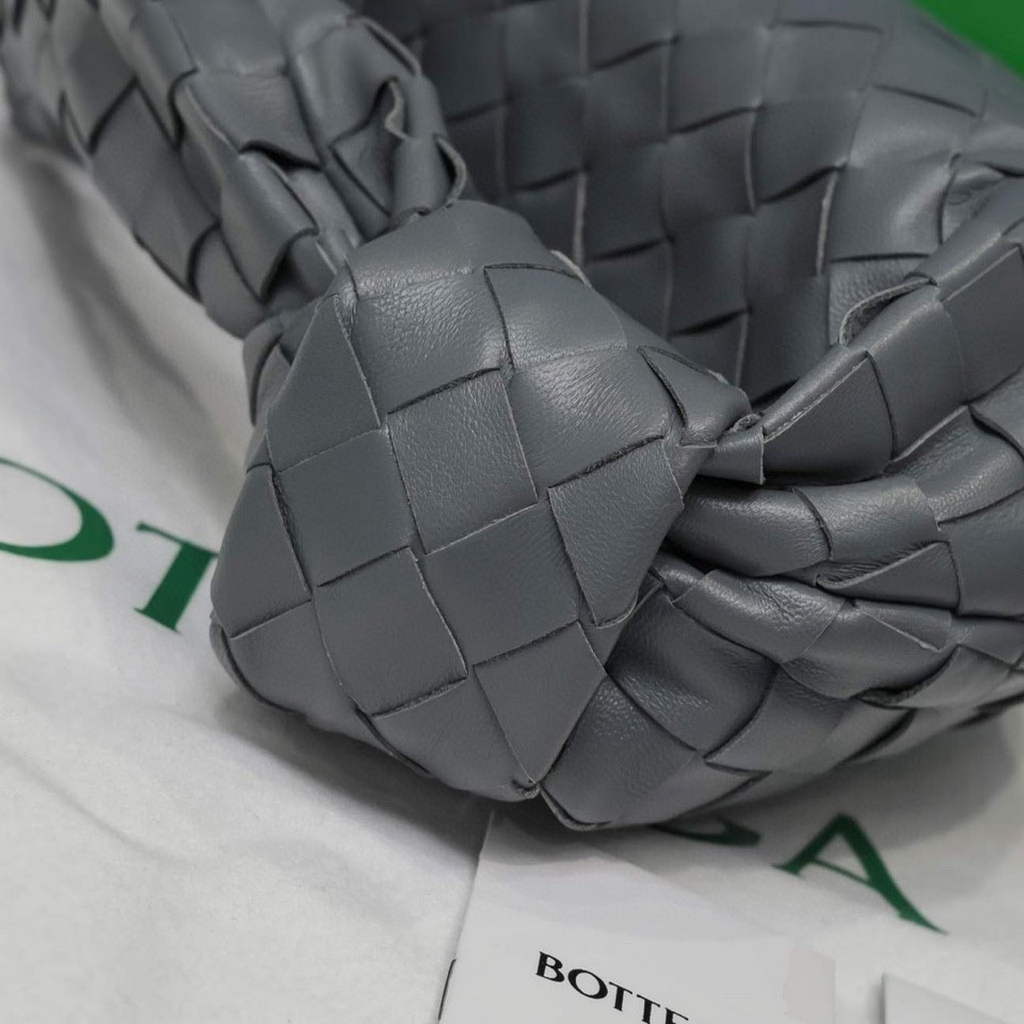 Bottega Veneta Mini Jodie top handle bag 651876 Dark Gray Lambskin
