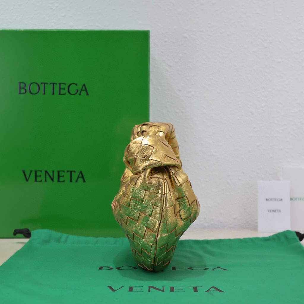 Bottega Veneta Mini Jodie top handle bag 651876 Lamb skin Gold