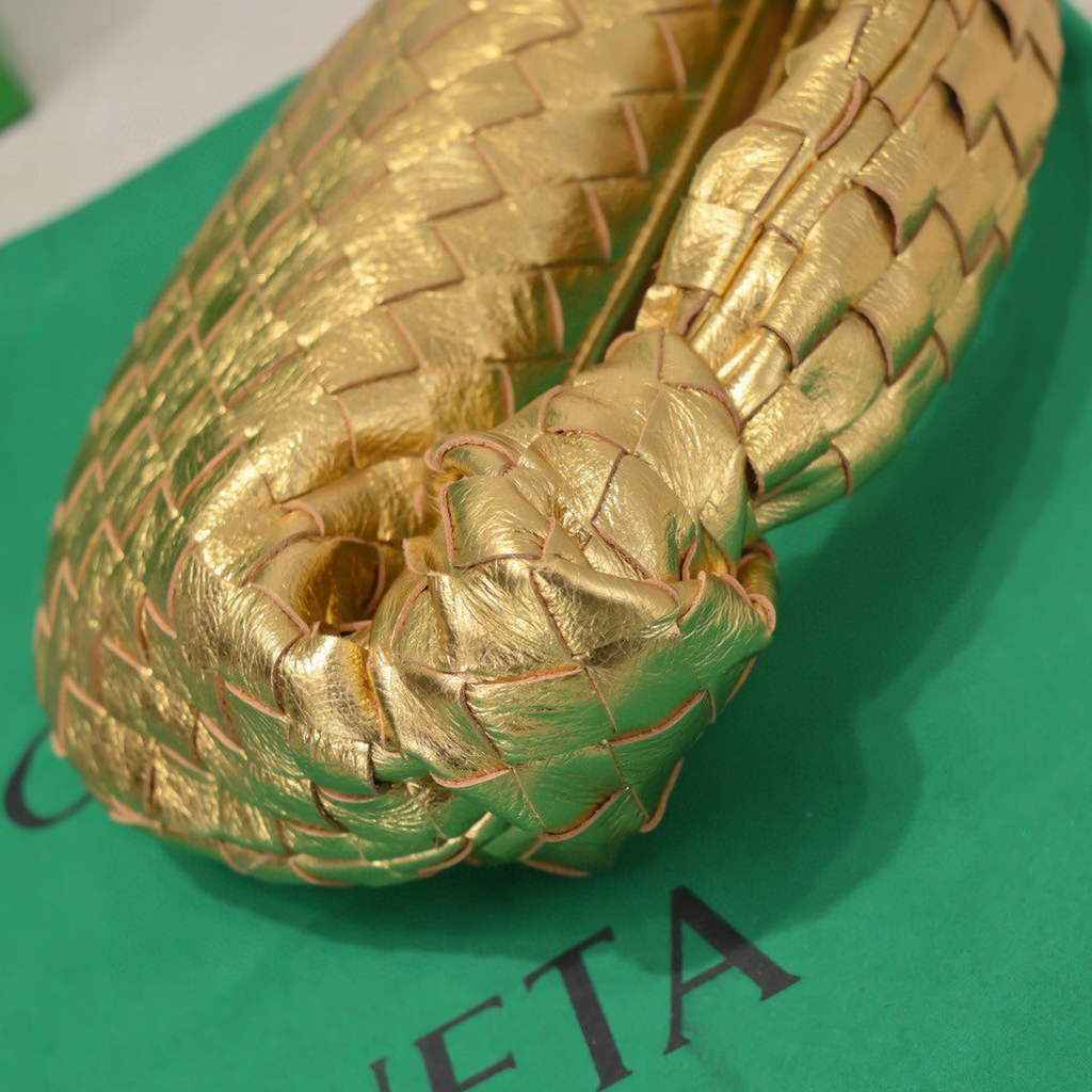 Bottega Veneta Mini Jodie top handle bag 651876 Lamb skin Gold
