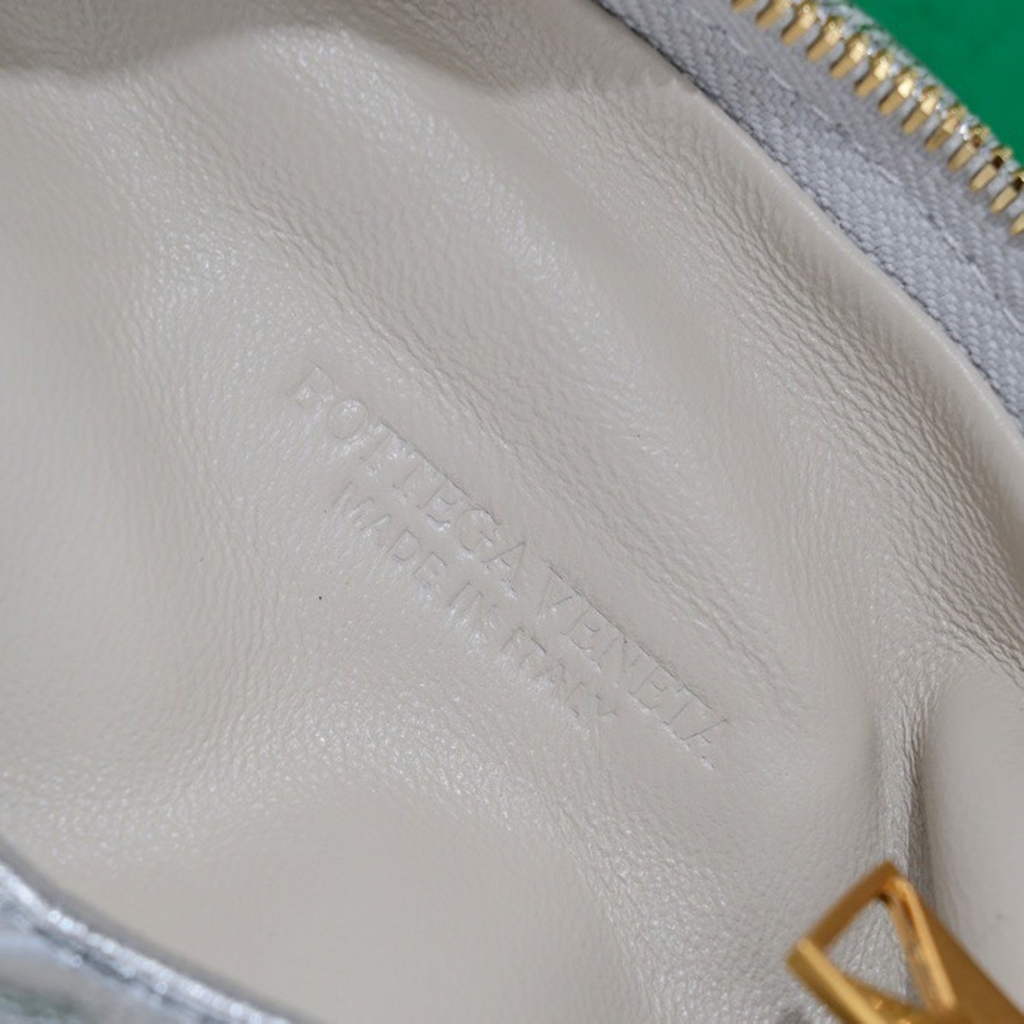 Bottega Veneta Mini Jodie top handle bag 651876 Lamb skin Silver