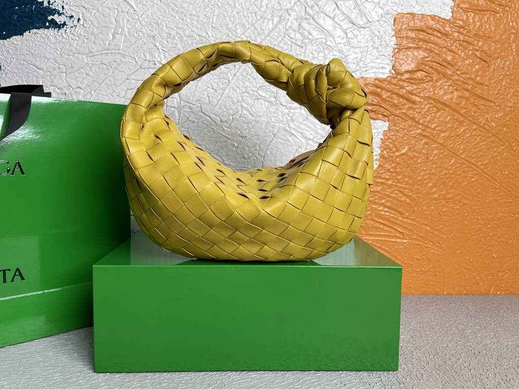 Bottega Veneta Mini Jodie top handle bag 651876 Lamb skin Yellow