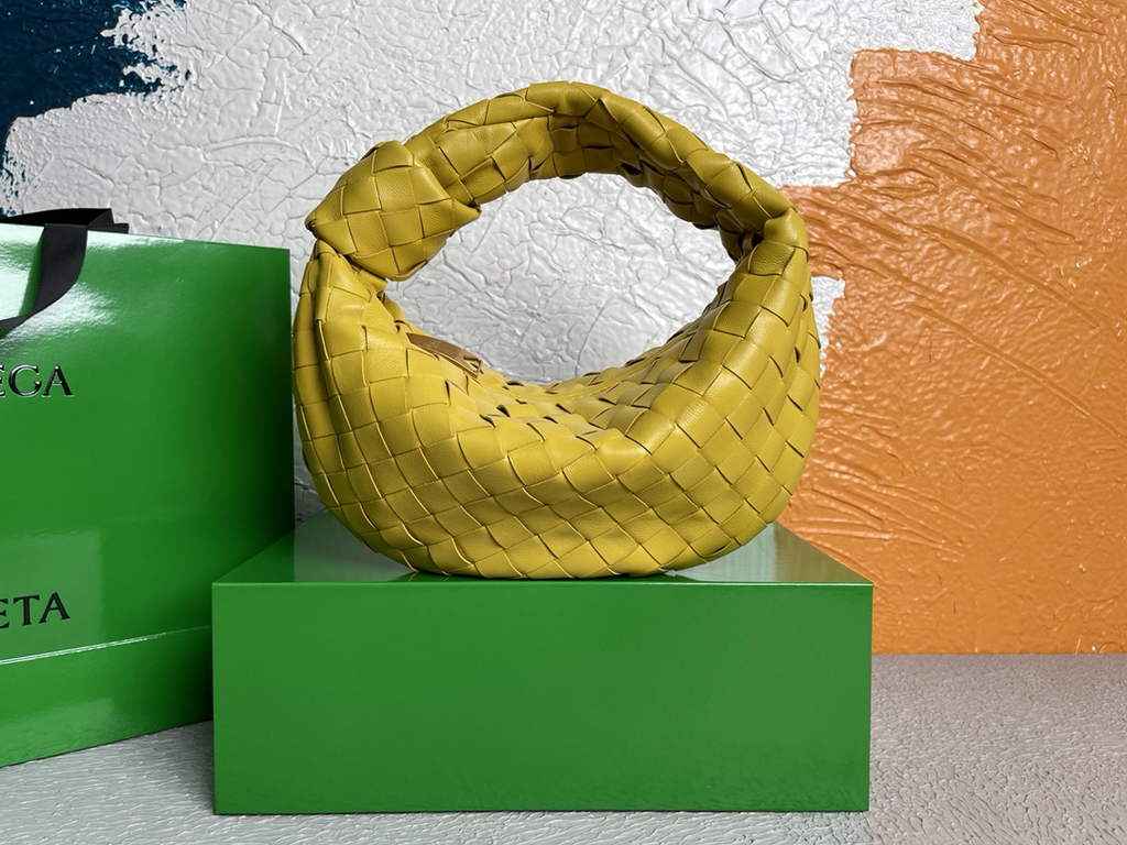 Bottega Veneta Mini Jodie top handle bag 651876 Lamb skin Yellow