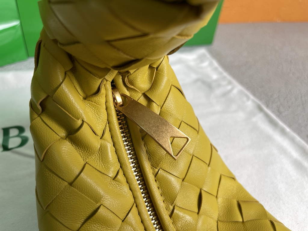 Bottega Veneta Mini Jodie top handle bag 651876 Lamb skin Yellow
