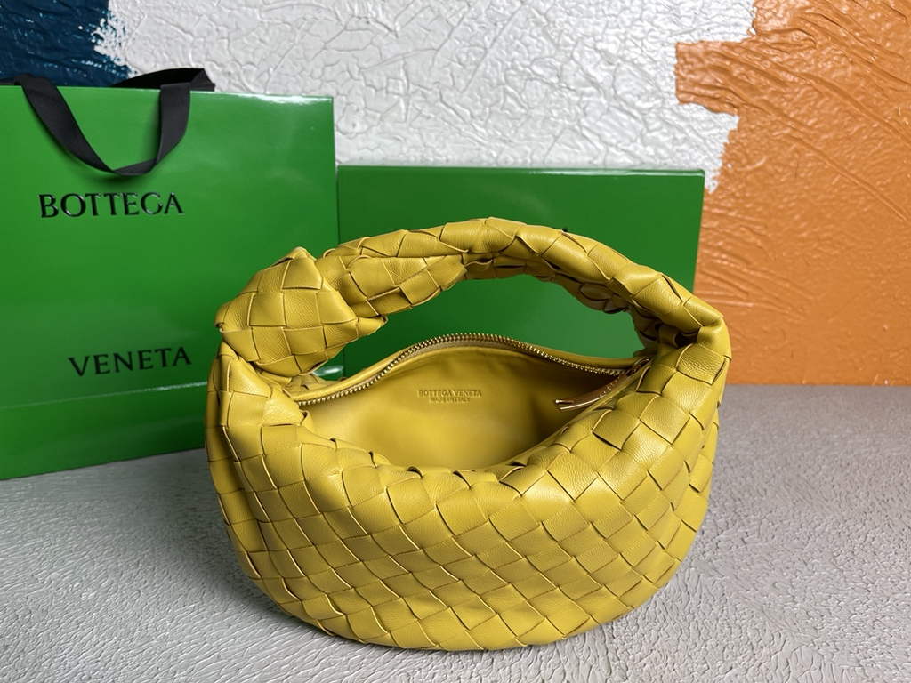 Bottega Veneta Mini Jodie top handle bag 651876 Lamb skin Yellow