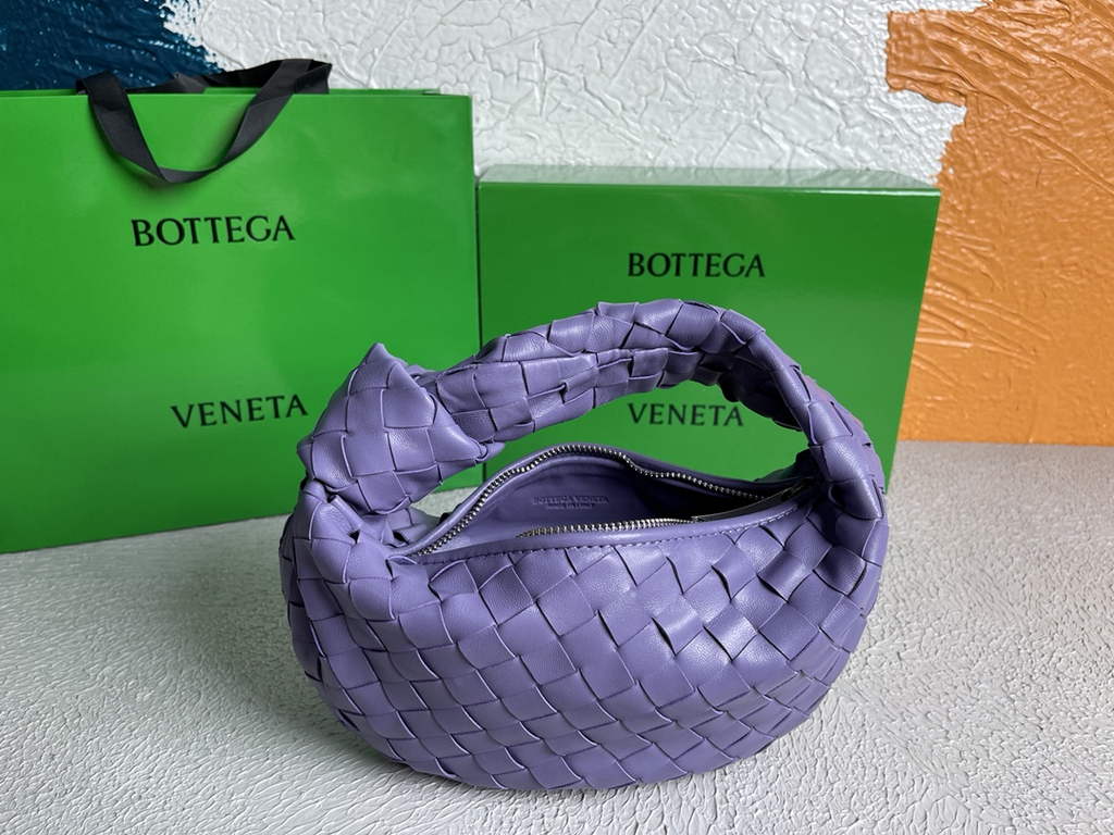 Bottega Veneta Mini Jodie top handle bag 651876 Lamb skin Purple