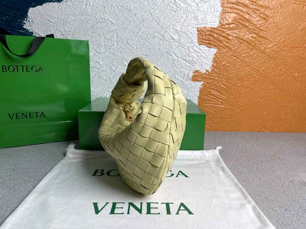 Bottega Veneta Mini Jodie top handle bag 651876 Lamb skin Light Yellow
