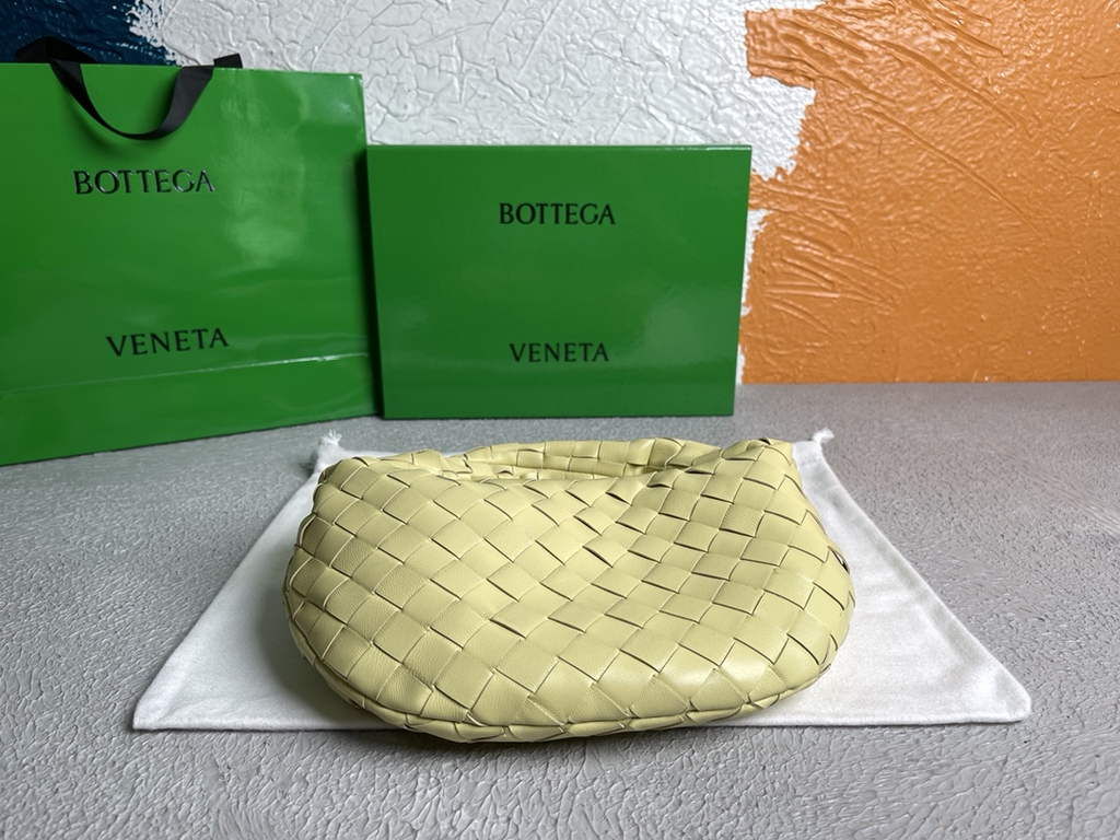 Bottega Veneta Mini Jodie top handle bag 651876 Lamb skin Light Yellow