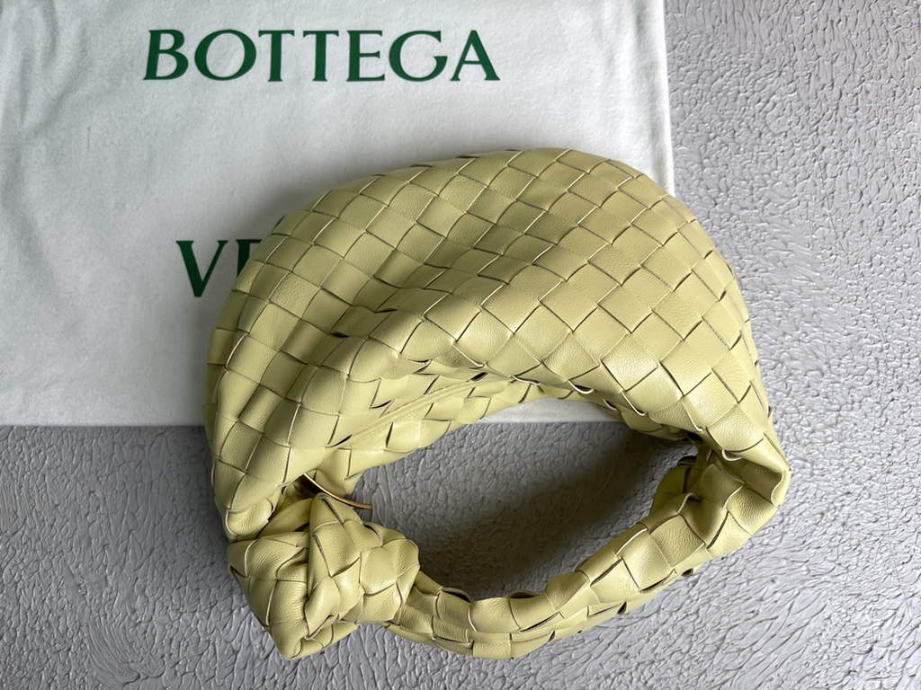 Bottega Veneta Mini Jodie top handle bag 651876 Lamb skin Light Yellow