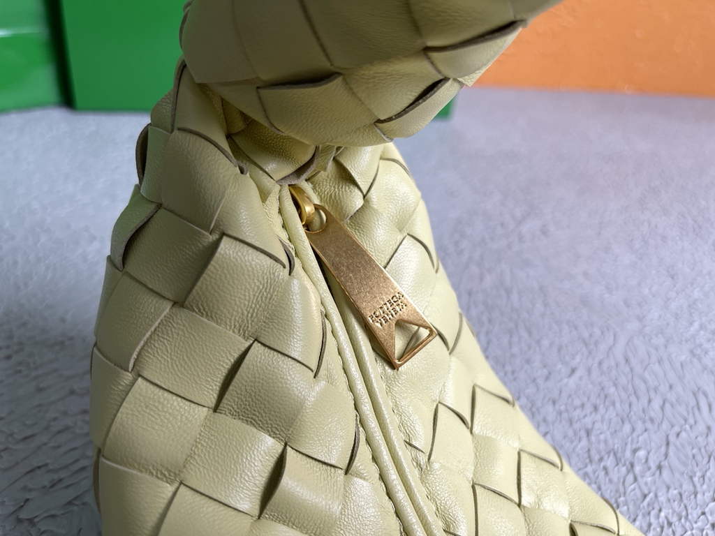 Bottega Veneta Mini Jodie top handle bag 651876 Lamb skin Light Yellow