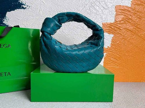 Bottega Veneta Mini Jodie top handle bag 651876 Lamb skin Blue