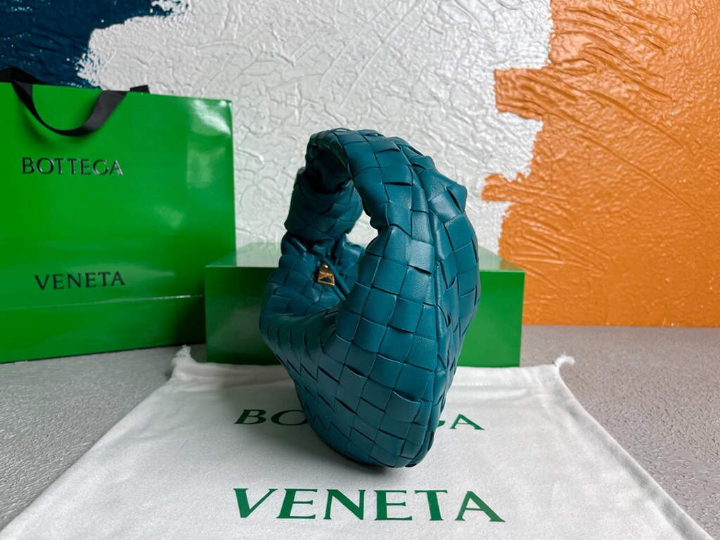 Bottega Veneta Mini Jodie top handle bag 651876 Lamb skin Blue