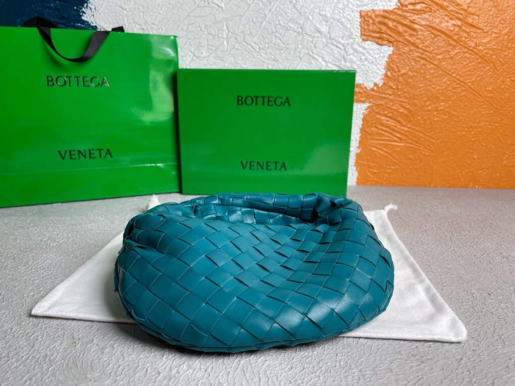 Bottega Veneta Mini Jodie top handle bag 651876 Lamb skin Blue
