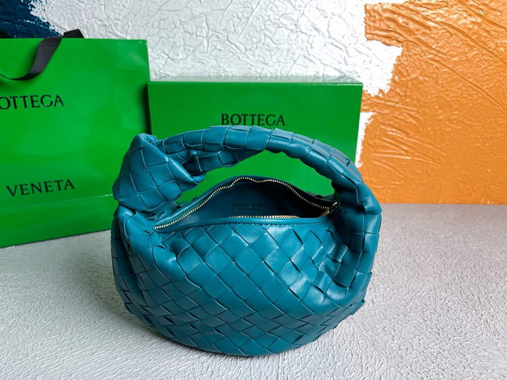 Bottega Veneta Mini Jodie top handle bag 651876 Lamb skin Blue