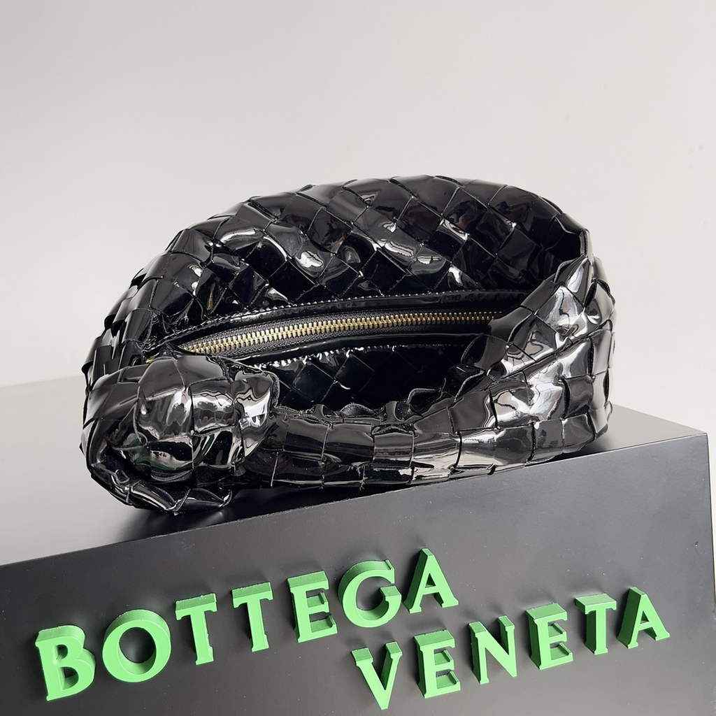 Bottega Veneta Mini Jodie top handle bag 651876 Black skin leather