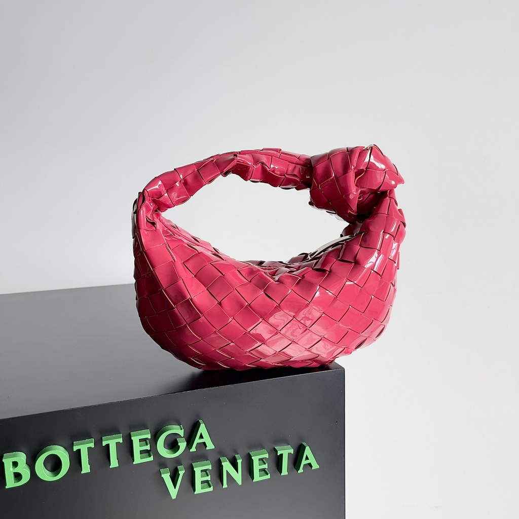 Bottega Veneta Mini Jodie top handle bag 651876 Plum skin leather