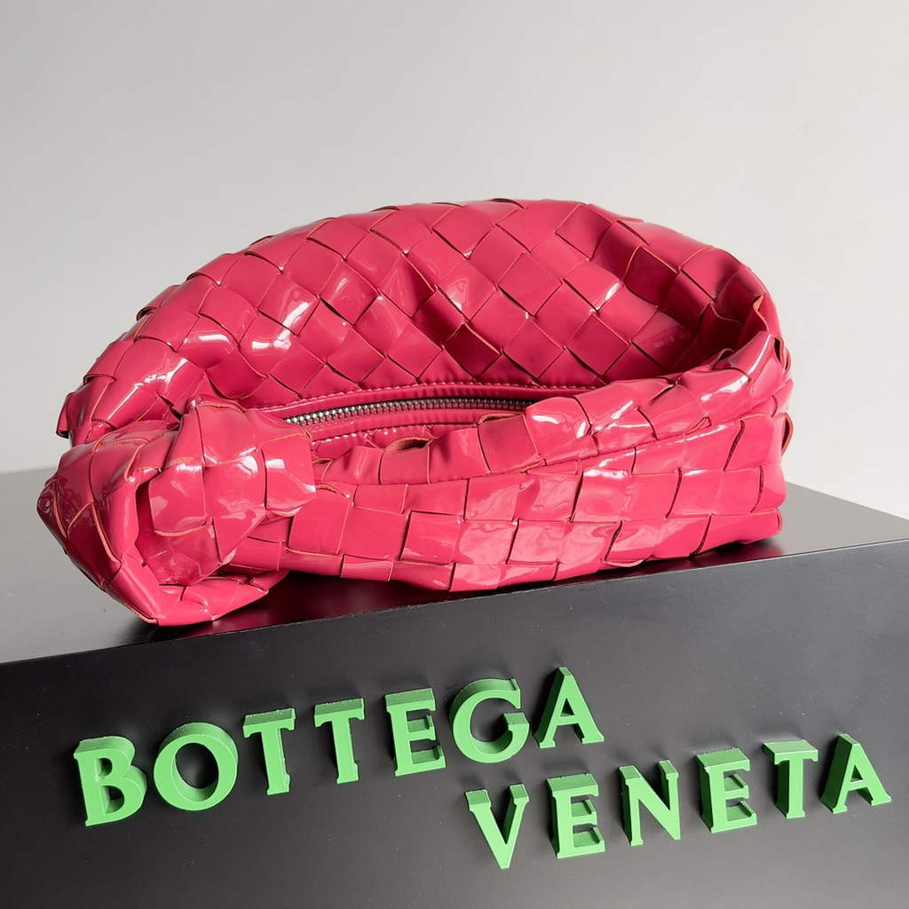 Bottega Veneta Mini Jodie top handle bag 651876 Plum skin leather